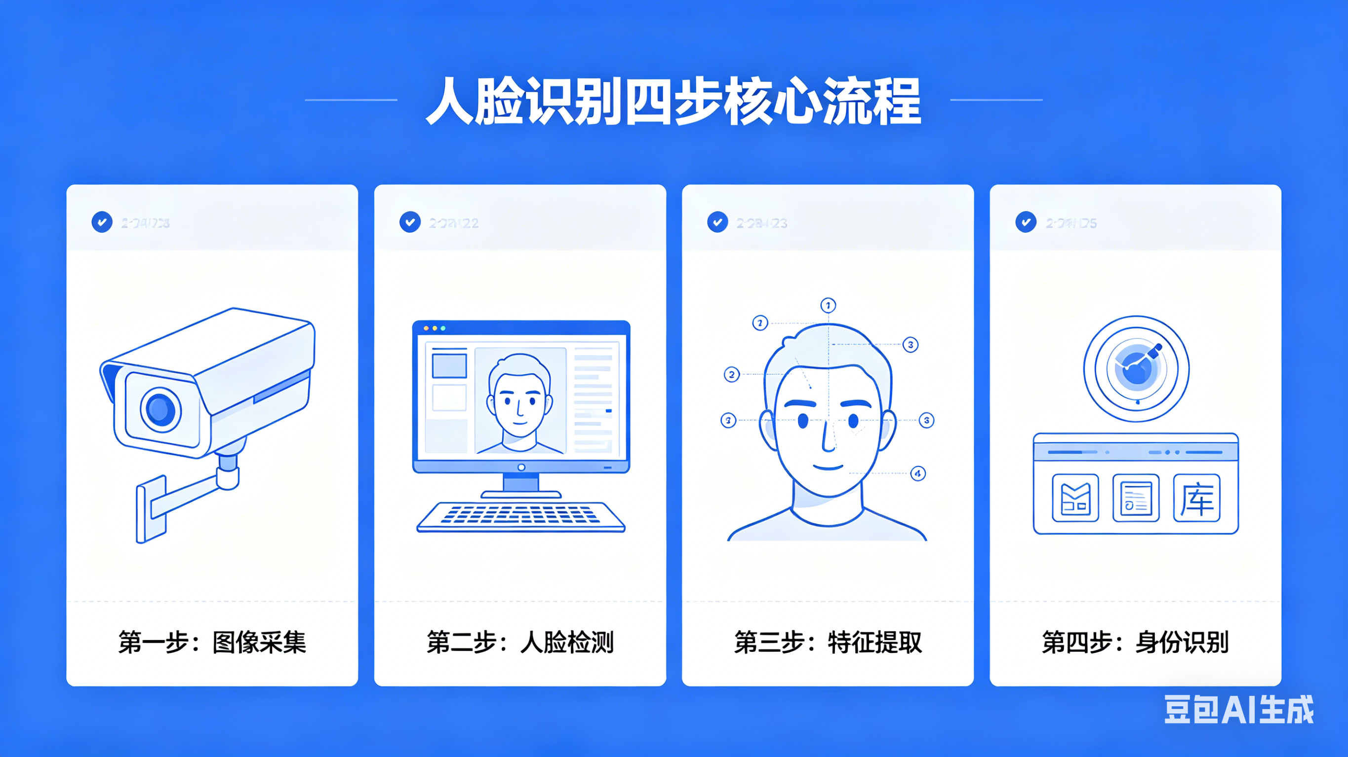 人脸识别四步流程